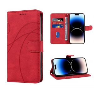 SEAHAI Cuir Coque pour Motorola Moto G56 5G, Flip &Eacute;tui Portefeuille avec Support/RFID Blocage/Fentes pour Cartes, Premium PU/TPU Antichoc Protection Compl&egrave;te Housse - Rouge (Liner-EU, neuf)