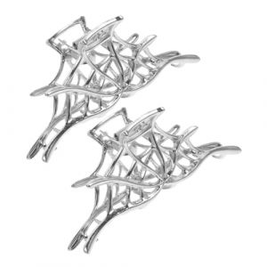 PAMINGONO 2 Pièces Pince à Cheveux Toile Araignée Pince Décorative Métal Pour Femme Forme De Toile Araignée (ndunk, neuf)