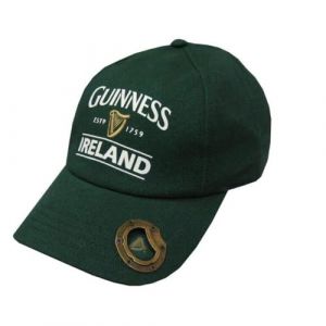 Guinness Casquette de Baseball avec d&eacute;capsuleur int&eacute;gr&eacute; &ndash; Bouteille Green Harp, Vert, Taille Unique (Celt Gift, neuf)