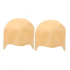 SAFIGLE 2 Pi&egrave;ces Le Couvre-chef Du Moine Casquette Chauve Halloween Couvre-chef De Farce Bonnet De Perruque T&ecirc;te Chauve Costume De Grimace Bonnet Chauve De Vieil Homme Gel De Silice Beige (Grand Di, neuf)