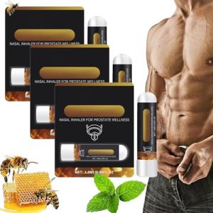 Inhalateur ProstaVibe Bee Wellness, inhalateur nasal - Inhalateur Prostavibe Bee, inhalateur nasal pour la prostate, spray nasal pour le bien-être de la prostate (3 pièces) (lingbaoshisuantiankaisishangmaoyouxiangongsi, neuf)