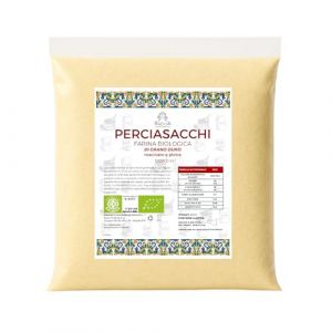RACILIA Farine de Semoule Bio de Blé Dur Perciasacchi - Biologique 100% Grain Ancien Sicilien et Organique - Riche en Fibres et Protéines (5 kg (Emballage de 1x5)) (Racilia, neuf)
