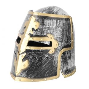 KOMBIUDA Casque Romain Décoratif Écologique pour Cosplay et Fête Accessoire Gladiateur Réaliste Casque Soldat pour Carnaval et Masquerade (PINGANC, neuf)