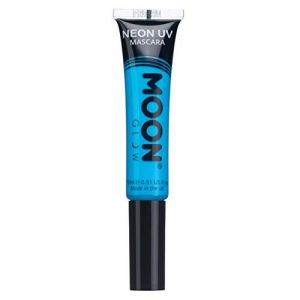 Moon Glow Mascara UV néon | Couleur néon vive, brille sous un éclairage UV | Maquillage néon, bleu profond, 15 ml (paquet de 1) (NeonBeauty, neuf)