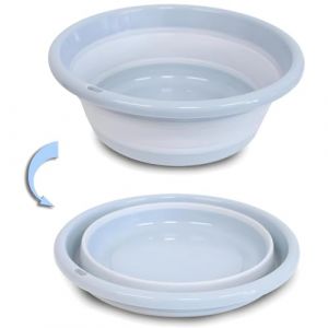 SIC - Bassine Pliable Bassine Plastique Pliable (31cm, Vert) Panier Linge Utile dans la Salle de Bains, Cuisine, Jardin, Camping, en Caoutchouc Thermostatique (ATMERCATO, neuf)