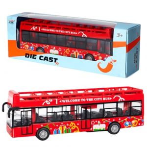 YskerrigToy Bus Jouet, Voitures de Jouet Véhicule Voiture Auto de Jeu Miniature Voitures à Tirer Modèle de Bus Autobus Voiture Jouets Friction Ensemble de Autobus Véhicules pour Enfants(Rouge) (luqiangfushi, neuf)