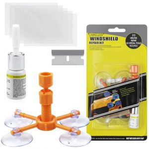 Reparation pare Brise,Kit Reparation Pare Brise,Kit de R&eacute;paration Pare-Brise Voiture,avec du Liquide de R&eacute;paration de Vitre,Utilis&eacute; pour R&eacute;parer les Dommages Localis&eacute;s Sur les Vitres de Voiture (AXIOMATIC SUN - UNIPESSOAL LDA, neuf)