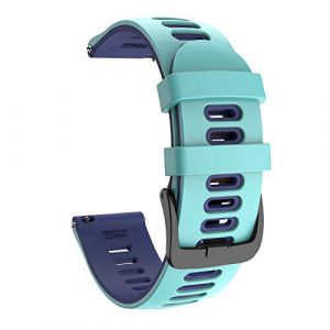 ISABAKE Bracelet montre silicone souple 20mm pour Galaxy Watch 42mm/Vivoactive 3/Galaxy Active 2/Forerunner 245/Vivomove HR/Forerunner 645/Forerunner 645 Music (LunaCenter, neuf)