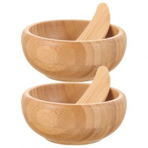 GANAZONO Lot de 2 set de M&eacute;langeurs en Beige avec Doseuse Cosm&eacute;tique pour Soins du Visage et Coupelle pour Masque Facial Kit Portable pour Routine Beaut&eacute; Maison (JUNEE, neuf)