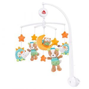 Fehn Mobile musical Sleeping Forest - Mobile &agrave; remonter avec m&eacute;lodie musicale Sais-tu combien il y a d'&eacute;toiles et figurines pour apaiser et occuper - Avec fixation au lit pour b&eacute;b&eacute; de 0 &agrave; 5 mois (collect-it-de VEDES-Spielwaren, neuf)