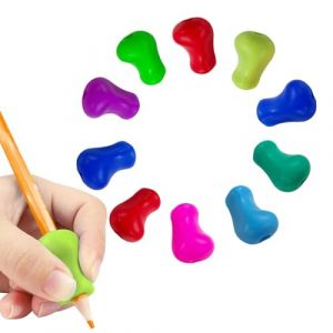 SGERUFZ 10 Pcs Aide &agrave; l'&Eacute;criture pour Enfants, Porte-Stylo Ergonomique en Silicone, Adapt&eacute; aux Enfants Droitier ou Gaucher (BeanyBeng, neuf)