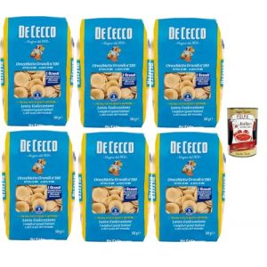 De Cecco Orecchiette Grandi n&deg;190, p&acirc;tes de bl&eacute; 6x 500 g,sp&eacute;cialit&eacute; des Pouilles, s&eacute;chage lent ~9 h, texture ferme, cuisson 12 min (al dente 10 min), Fabriqu&eacute; en Italie + Italian Gourmet polpa 400g (Italiaen Gourmet UK Ltd, neuf)
