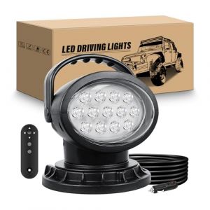 RIGIDON 38W Lampe de travail aimant&eacute;, 12V 24V spot projecteur led lumi&egrave;re de recherche &agrave; distance, 360&deg; &Eacute;clairage de Secours etanche pour offroad Voiture camions SUV 4x4 tracteur Bateau (JIANDAO, neuf)