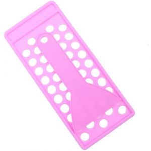 Ipetboom Plateau de Remplissage pour Rouges &agrave; L&egrave;vres 50 Trous en PP Violet Kit 2 Pi&egrave;ces Spatule Souple et Raclette Outil de Fabrication DIY pour Soin des L&egrave;vres et Gloss Faits Maison (KinRoZ, neuf)