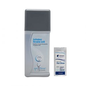 BAYROL SpaTime ACTIVATEUR D'OXYGÈNE Actif Liquide - 1L | Renforce l'action de l'Oxygène Actif - Liquide algicide concentré + 10 Tests HPS OFFERTS 6 en 1 (HEXAGON PISCINE ET SPA, neuf)