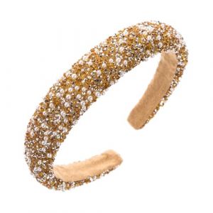 Bandeau Tête de Mort Large Tête de Mort avec Strass Brillants Perles Artificielles pour Mariage Cérémonie et Usage quotidien (XTYaa, neuf)