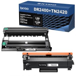 TN2420 Toner + DR2400 Tambour Compatible pour Brother TN2420 TN2410 Toner DR2400 Tambour pour Brother HL-L2370DN HL-L2375DW MFC-L2730DW MFC-L2710DW DCP-L2530DW Toner ( 1 Toner + 1 Tambour ) (Skydo-EU, neuf)