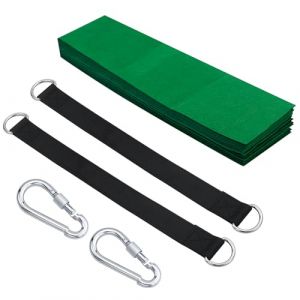 2 Pi&egrave;ce Fixation de balan&ccedil;oire avec 2 mousquetons Lourds et Anneaux en D,Sangle de Suspension en Nylon,Portable Sangle de balan&ccedil;oire,pour Jardin, balan&ccedil;oire,hamacs (JRSHIRLEY LTD, neuf)