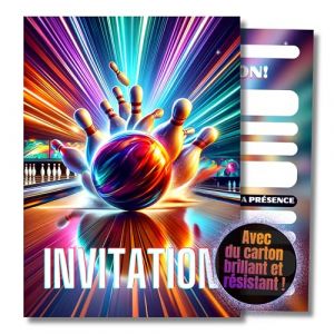 HIDEBLOOM I Cartes d'invitation Anniversaire Bowling Enfant Gar&ccedil;on I 12 Pi&egrave;ces I DIN A6 (10,5 cm x 14,8 cm) I Invitation Anniversaire Bowling I Gar&ccedil;ons Filles I Carte d'invitation I F&ecirc;te Enfants (Hidebloom, neuf)