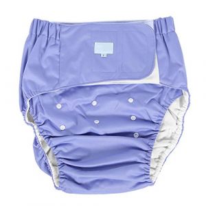 Couche Lavable pour Adultes Couvre-Couche R&eacute;utilisable pour Personnes &acirc;g&eacute;es Protection Contre L'incontinence Sous-V&ecirc;tements &agrave; Couches Lavables pour Femmes et Hommes (Violet Clair) (Liyishun, neuf)