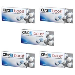 CB12 Boost Chewing-gum sans sucre au goût de menthe forte - Lot de 5 (G_K CREATION, neuf)