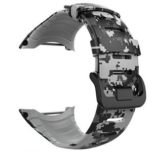 MoKo Bracelet Suunto Core, Bracelet de Remplacement en TPU avec Fermoir Métal pour Suunto Core Smartwatch, avec Connecteur de Bielle, Tour de Poignet 5,51"-9,06" (140mm-230mm), Camouflage (KnoWhite, neuf)