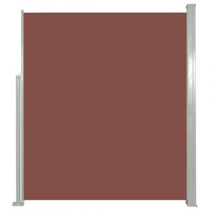 vidaXL Auvent Latéral Rétractable de Patio Store Latéral Brise-Vue Abri Soleil Jardin Terrasse Balcon Exterieur Résistant aux UV 100x500 cm Marron (shop.nova, neuf)