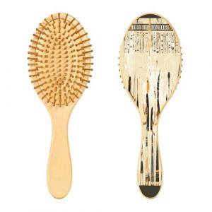 SKYSHU Peintures murales égyptiennes, brosse à cheveux en bois naturel avec poils en bois confortables, brosse à cheveux ovale démêlante et coiffante pour femmes, hommes et enfants, tous types de (SKYSHU, neuf)