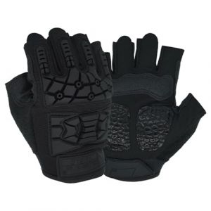Seibertron T.H.F.I.G Tactique antidérapant Gant Demi Doigt TPR Protection Gants de Sport pour Scooter, Militaire, Moto, Paintball, Cyclisme, Randonné, Airsoft, Camping, Chasse, Vélo Noir XXL (DEWO Outdoor Equipment, neuf)