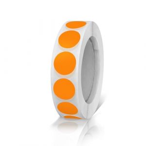 Autocollant Rond 13mm Orange Autocollant Rouleau Petits Points De Colle Étiquettes Code Couleur Cercles Autocollants Résistant Aux Intempéries 1000 Pièces (Meida Sign, neuf)