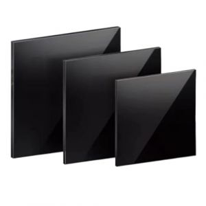 Plaque en plastique en feuille de polycarbonate noir(100x100mm 2PCS,6mm) (Qingyangshangmao, neuf)