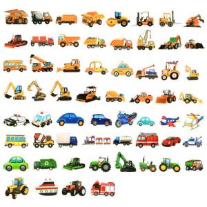 120 Pi&egrave;ces Autocollants Enfants V&eacute;hicules, Autocollant Transport Imperm&eacute;ables Stickers Camion pour Bouteilles d'Eau Valise Gar&ccedil;ons Filles Bricolage Artisanat Cadeaux de F&ecirc;te Fournitures (funysion, neuf)