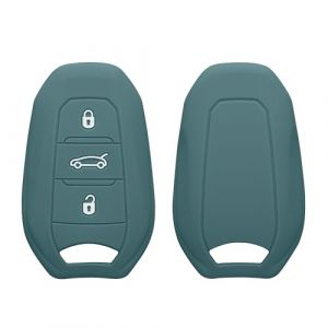 kwmobile Accessoire cl&eacute; de Voiture Compatible avec Peugeot Citroen Smartkey (Keyless Go Uniquement) 3-Bouton - Coque en Silicone Souple pour Clef de Voiture Arctic Night (SX-Commerce, neuf)