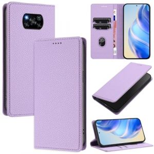 xinyunew Coque pour Xiaomi Poco X3/Poco X3 NFC/Poco X3 Pro, RFID Blocage Portefeuille Etui &agrave; Rabat, Housse en Cuir PU pour Xiaomi Poco X3/Poco X3 NFC/Poco X3 Pro, Violet (xinyunew, neuf)