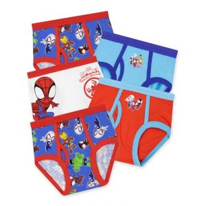 Marvel Boxer Enfant Garcon, Spidey et Ses Amis Extraordinaires Pack de 5 Slips Gar&ccedil;on, Spiderman Calecon Enfant, Multicolore 6-7 Ans (Character FR, neuf)