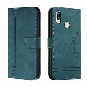 Bravoday Coque pour Huawei Y7 2019 / Y7Pro 2019 / Y7 Prime 2019 / Enjoy 9, Etui Cuir avec Magnetique, Flip Pochette Housse pour Huawei Y7 2019 Protection, Vert (Bravoday, neuf)