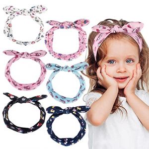 6pcs Bandeaux Large Cheveux Fille Headband Serre Tête Élastique Oreilles de Lapin Forme Licorne Dessin Animé en Tissu Bandeau de Course Yoga Sport Accessoires de Coiffure Maquillage (ShanDongYuRui, neuf)