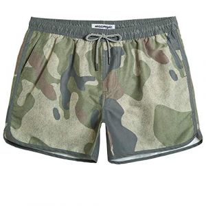 MaaMgic Short de Bain Homme Vintage - Maillot de Bain Homme Bermuda Séchage Rapide Doublure Confortable avec 3 Poches, Camouflage, M (baohui, neuf)