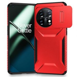 Yerebel Coque pour OnePlus 11, Coque t&eacute;l&eacute;phone pour One Plus 11 5G avec Couvercle de cam&eacute;ra Coulissant, Protection Robuste Antichoc de qualit&eacute; Militaire, antid&eacute;rapant, &Eacute;tui pour OnePlus 11 5G Rouge (Viodolge, neuf)