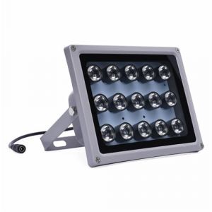 DDZcozy Projecteur infrarouge, 15 LED, pour vision nocturne, 850 nm, &eacute;tanche, lumi&egrave;re infrarouge pour cam&eacute;ra de surveillance pour l'int&eacute;rieur et l'ext&eacute;rieur (LUSHENCK, neuf)