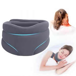 Collier Cervical,Réglable Minerve,Minerve Cervicale Hommes Femmes,Une Atténuation Efficace Cervicales Douloureuses,Travailler,Dormir Pour Corriger la Colonne Cervicale (Gris) (BAIYANMO, neuf)