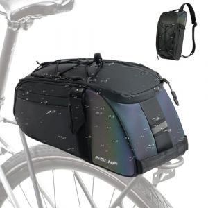 flintronic Sacoche de Vélo Porte-Bagages, 8L Sacoche de Coffre de Vélo, Étanche et Réfléchissante, Sac de Rangement arrière de Vélo du Siège pour Voyage Camping VTT Cyclisme (flintronic®-eu, neuf)