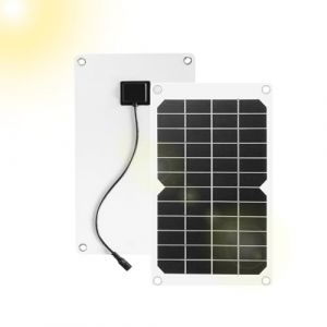 DeWin Panneau Solaire,20W 12V Panneau Chargeur de Batterie Chargeur Solaire Portable avec Clip de connecteur de Charge de Voiture pour Système d'éclairage (Dewinshop, neuf)