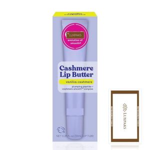 Luxpaks Wipe Compatible avec E.O.S Vanilla Cashmere Lip Butter - Baume &agrave; l&egrave;vres hydratant pour l&egrave;vres douces, 10,4 ml (LUXPAKS, neuf)