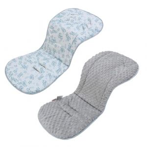 Universel Coussin de Siège pour Poussette, Réversible Coussin Réducteur Poussette, Confortable et Respirant, Compatible avec Poussettes, Sièges-Auto, Berceaux et Chaises Hautes (Feuille Verte) (Naughty Baby Store, neuf)