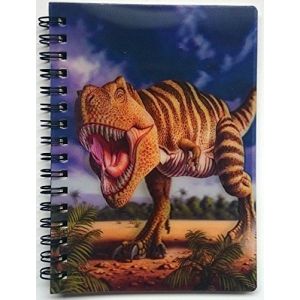 3D LiveLife Bloc-note - T-Rex de Deluxebase. Carnet à Spirale A6 Art Lenticulaire 3D Dinosaure à pages vierges en papier recyclé. Illustrations sous licence de l'artiste renommé Jerry LoFaro (DELUXEBASE, neuf)