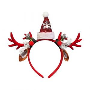 Bandeau en bois d'&eacute;lan, bandeau en bois d'&eacute;lan de No&euml;l | Bandeau mignon de lavage de visage | bandeau pour les vacances de No&euml;l, cerceau &agrave; cheveux, bandeaux pour laver le visage. (Sunnyushine, neuf)