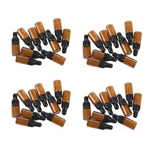 Xiniy 40Pcs 3 Ml de Flacons Compte-Gouttes En Verre Brun Vides avec Pipette pour Essentielle (Jiuli Trading, neuf)