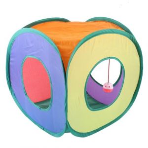 Tunnel pour Chat Pliable - Cube pour Chat pour Chats D'int&eacute;rieur, Maison De Jeu Pliable pour Cachettes pour Chats, Grotte Cach&eacute;e pour Chat (ciwlas, neuf)