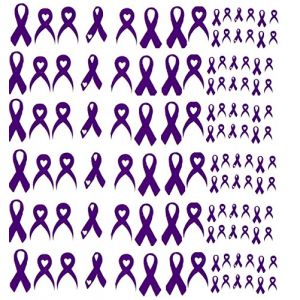 Hodgkin Lymphoma Collections (Hodgkin Lymphoma Lavender Ribbon Nail Art Stickers Violet) (Kaz Creations, neuf)